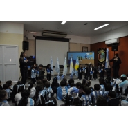 Festejos por el Día de la Bandera con los niños de Jardín